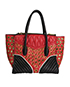 Nappa Biker Shopping Bag, back view
